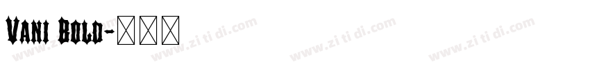 Vani Bold字体转换